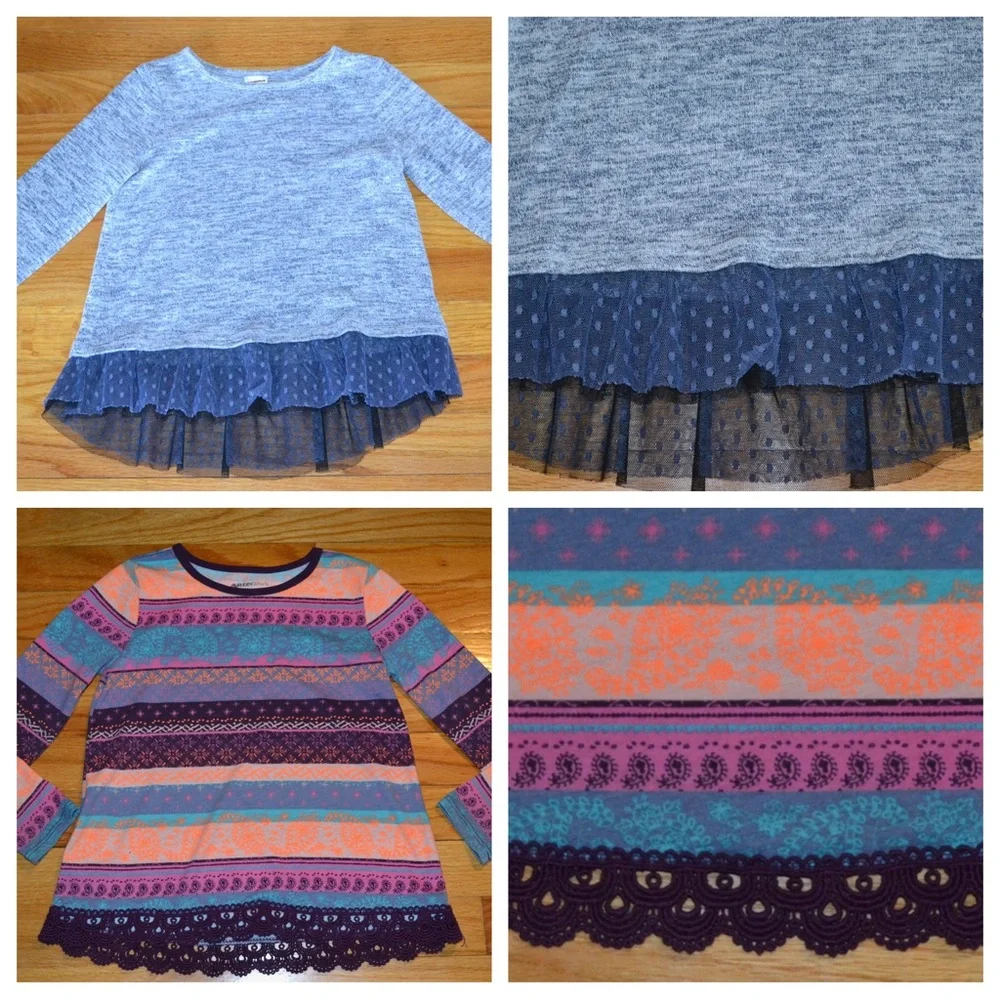 Youth girls Arizona Jeans tops, size 5 M